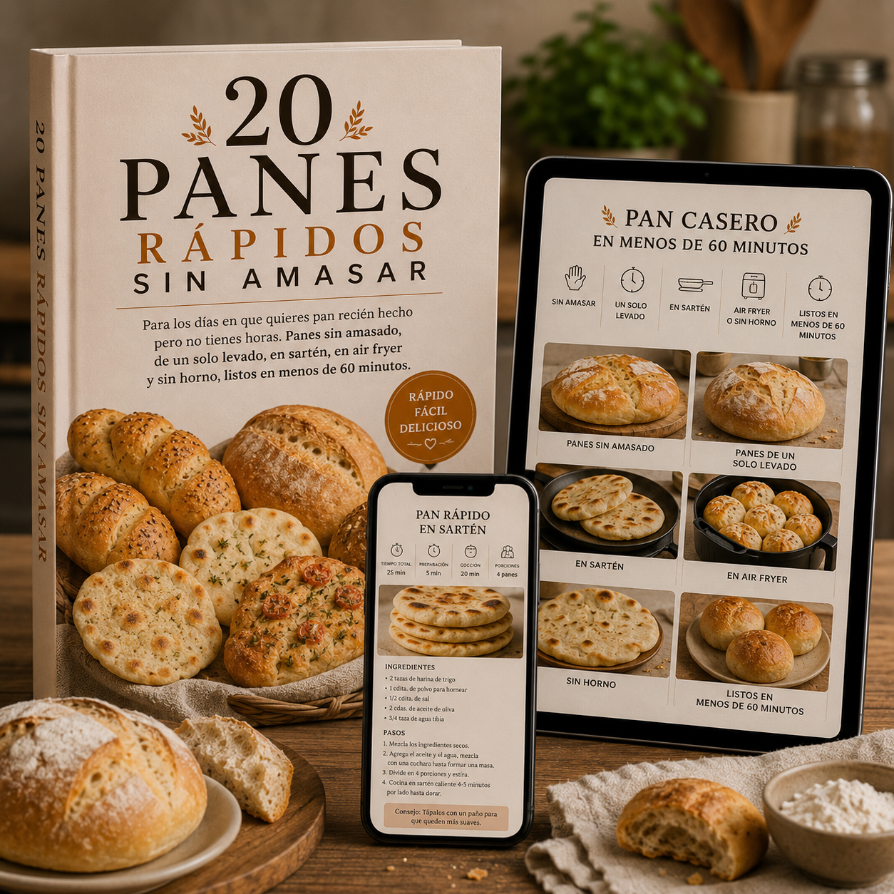 Portada del bono 5: 20 Panes Rápidos Sin Amasar