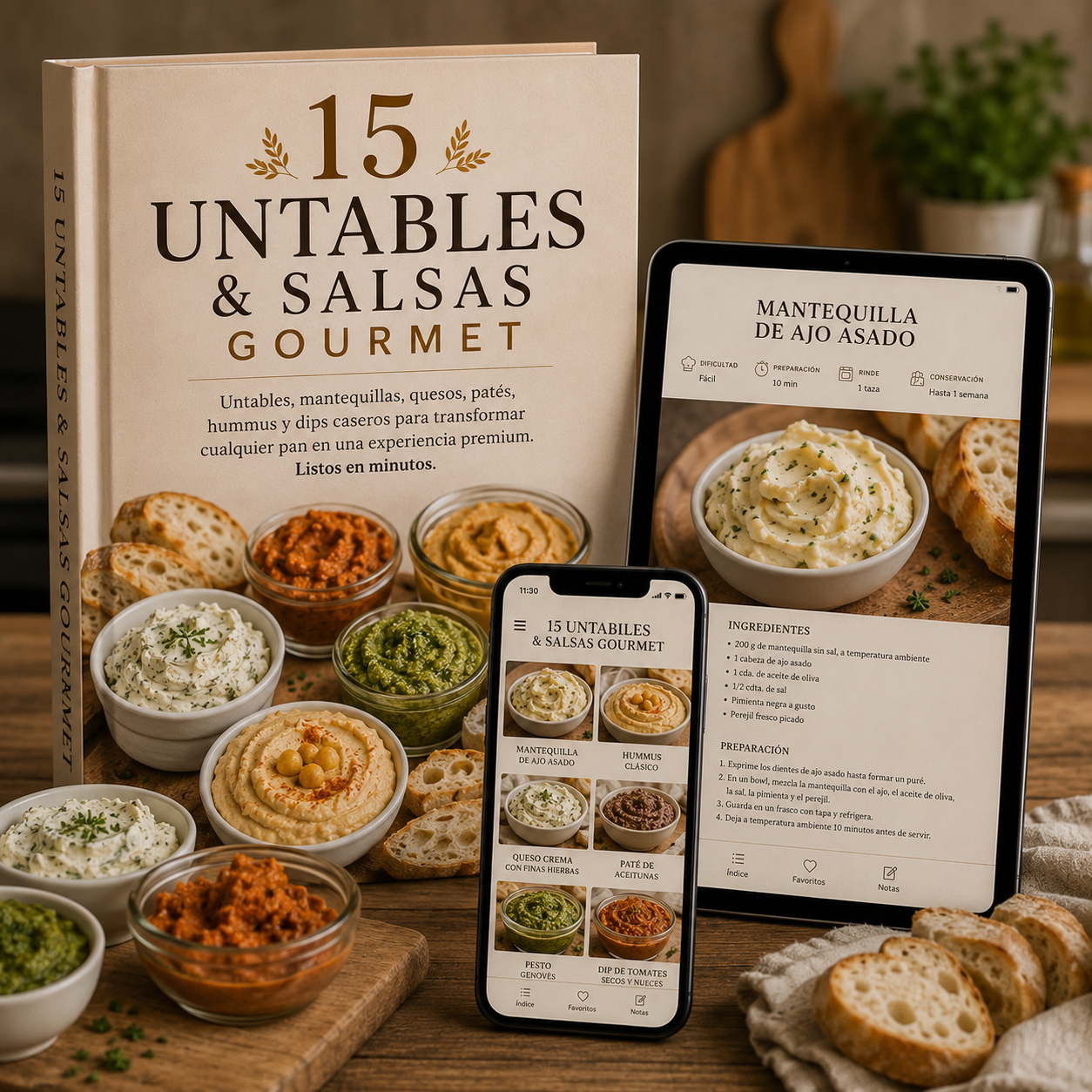 Portada del bono 3: 15 Untables & Salsas Gourmet